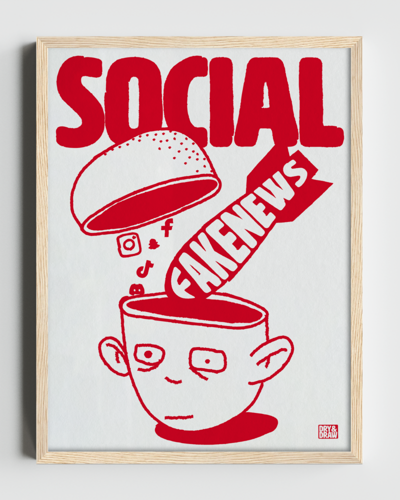 SOCIAL FAKENEWS - Classic Matte Paper Wooden Framed Poster