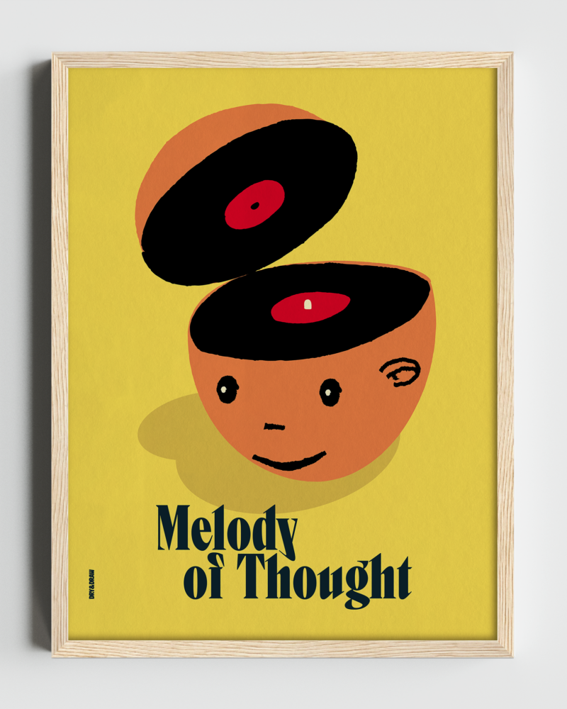 MELODY OF THOUGHT - Classic Matte Paper Wooden Framed Poster