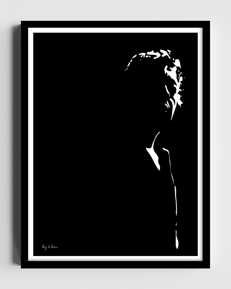 SERGE GAINSBOURG - Classic Matte Paper Wooden Framed Poster